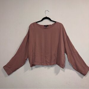 Madewell Dusty Rose Long Sleeve Blouse, Size XL
